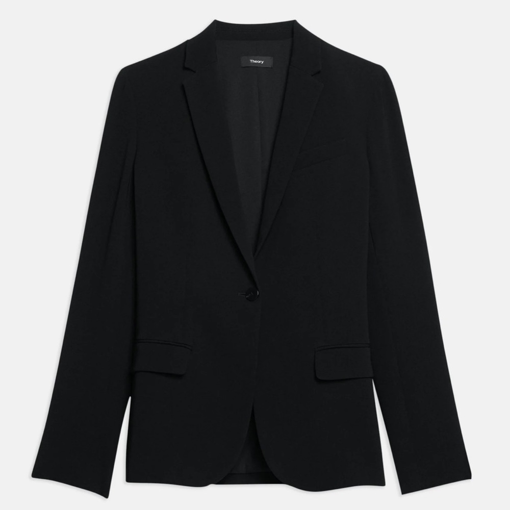 Theory Blazer: Staple Blazer in Admiral Crepe
